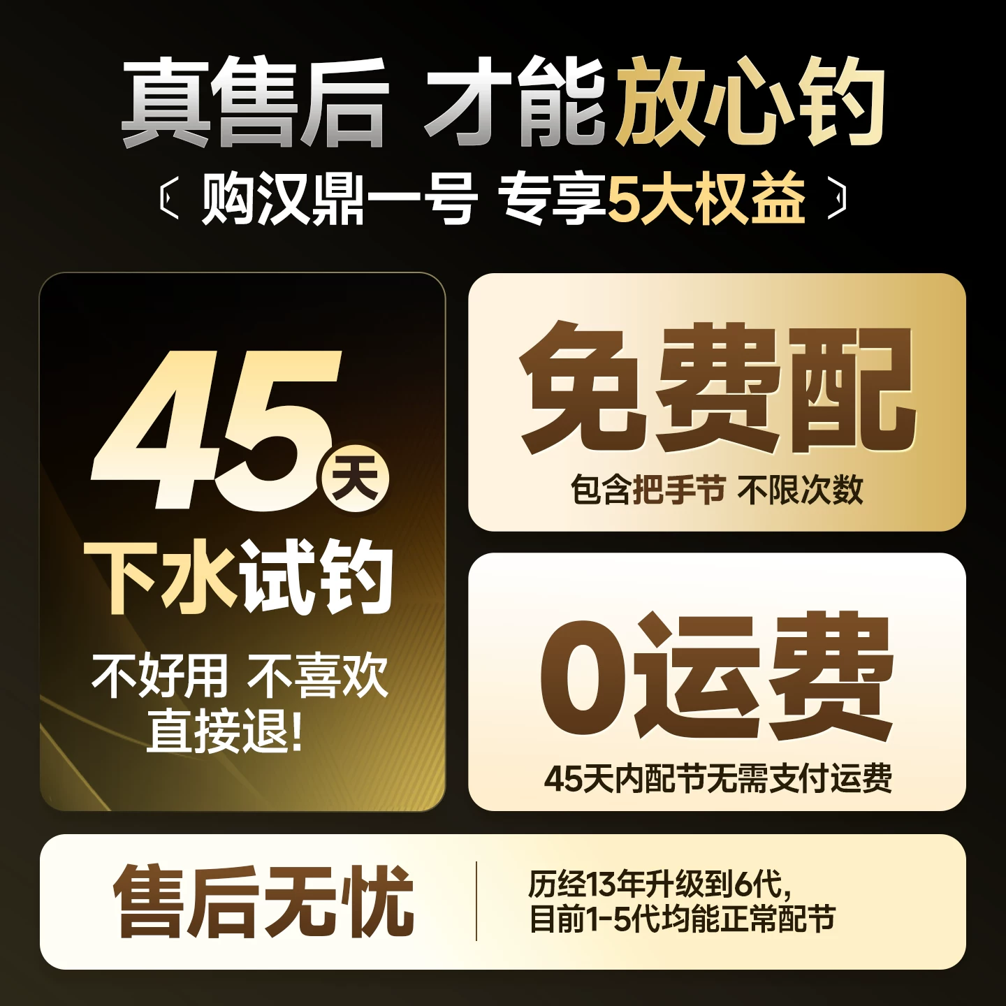 汉鼎综合竿钓鱼竿套装+浮漂+子线双钩线组+鱼线 159元 - 线报酷
