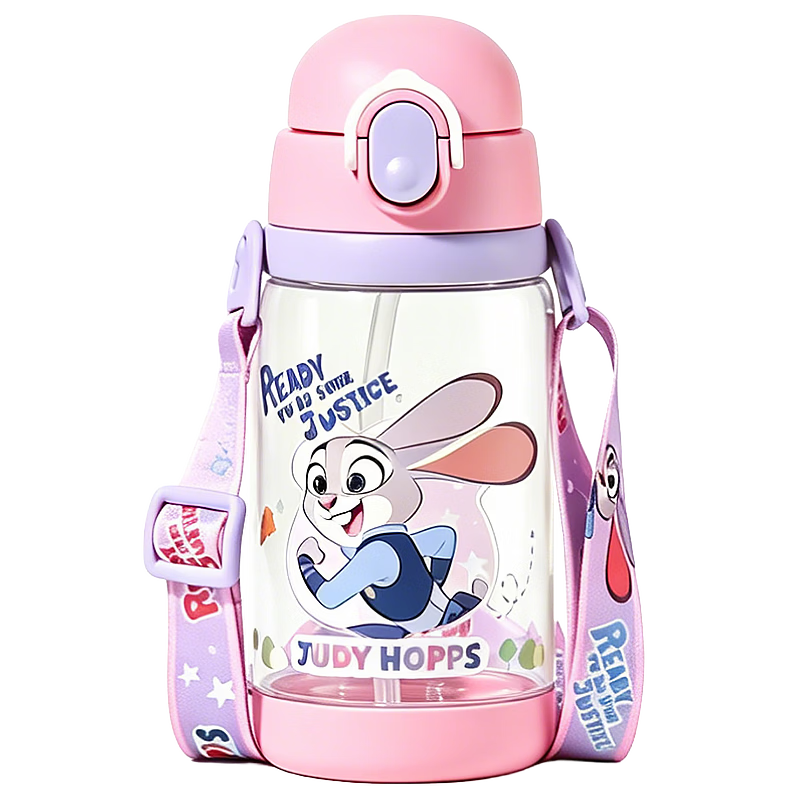 迪士尼Tritan儿童水杯带吸管耐高温双盖大容量520ml 55.13元 - 线报酷