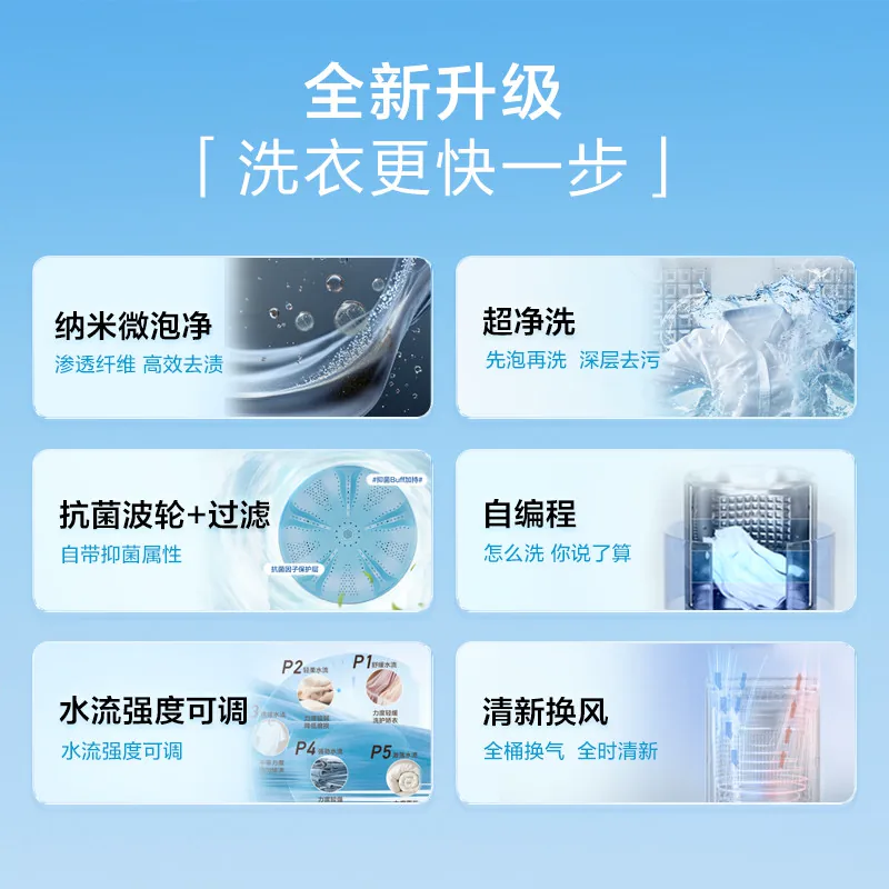 海尔EB100Z719微泡净洗护博卡灰10kg波轮洗衣机 579.23元 - 86线报 海尔EB100Z719微泡净洗护博卡灰10kg波轮洗衣机 579.23元 - 86线报