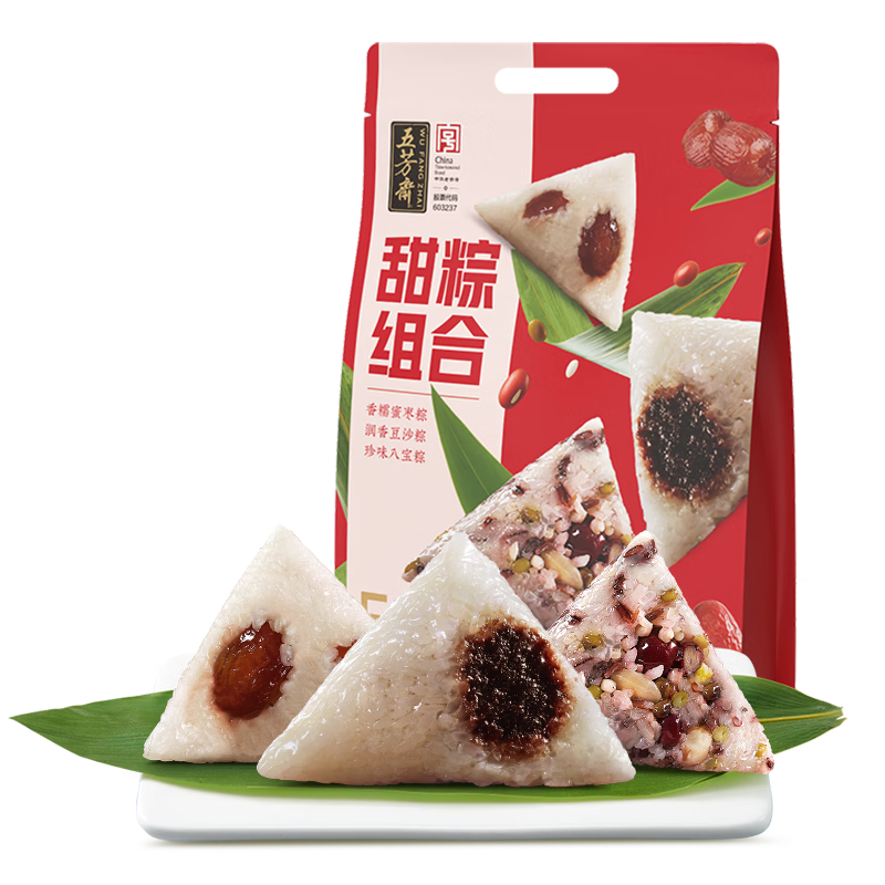 五芳斋粽子嘉兴粽100克×6只甜粽礼袋600g 25.1元 - 86线报 五芳斋粽子嘉兴粽100克×6只甜粽礼袋600g 25.1元 - 86线报