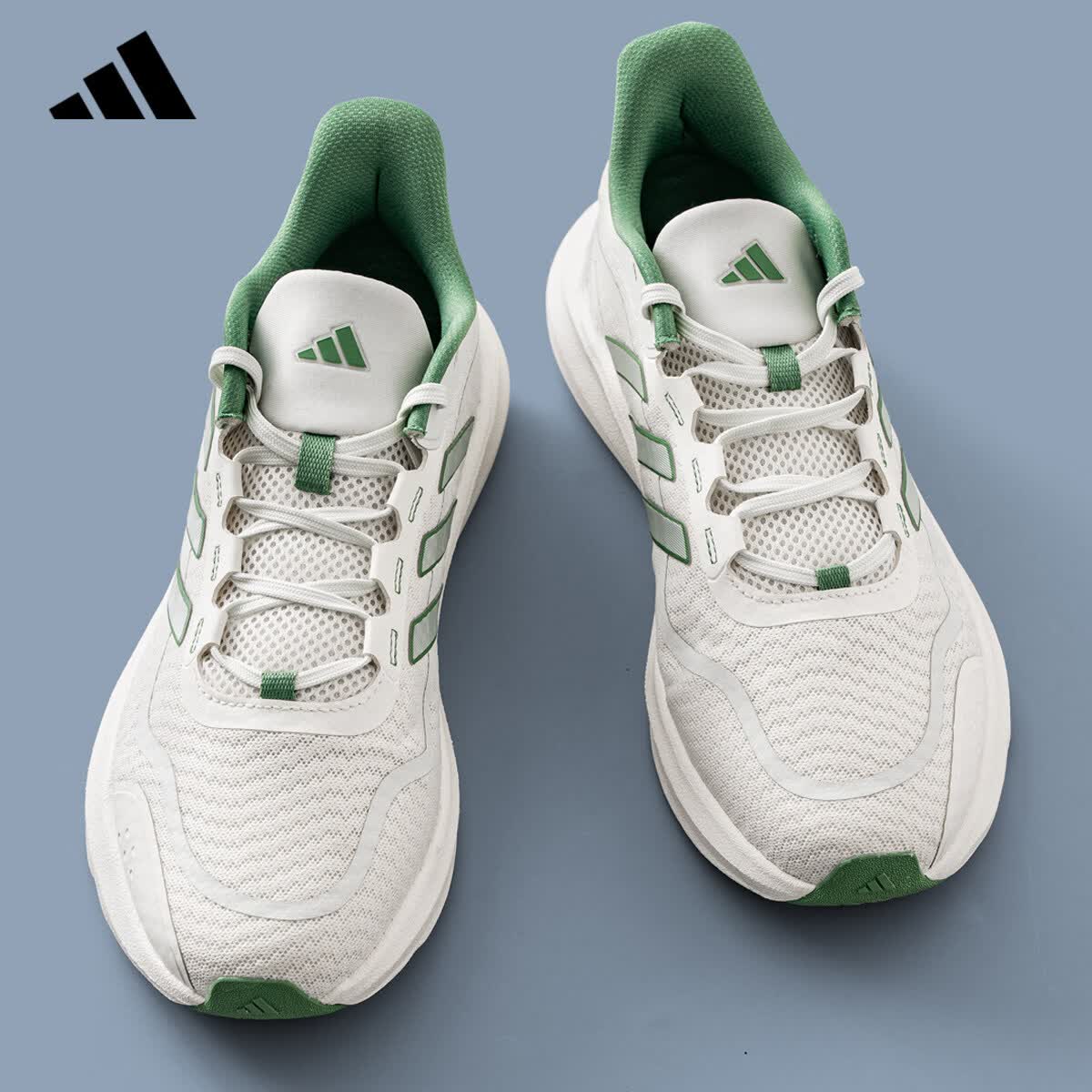 adidas七夕男女跑步鞋夏季减震网面防滑耐磨舒适跑步学生休闲运动鞋 279元 - 86线报