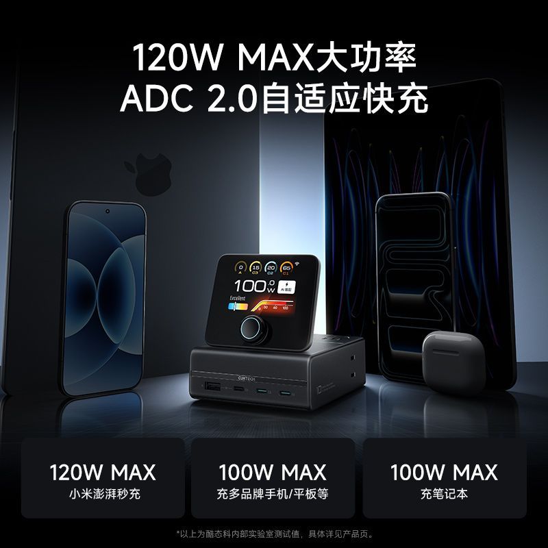 酷态科10号电能基站120W快充桌面充电站 97元 - 线报酷