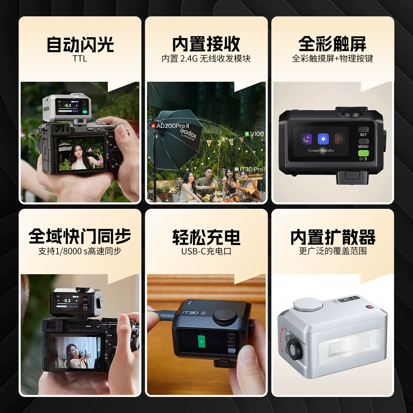神牛iT30pro迷你相机闪光灯ttl佳能尼康索尼可选 322元 - 美泡泡 神牛iT30pro迷你相机闪光灯ttl佳能尼康索尼可选 322元 - 美泡泡