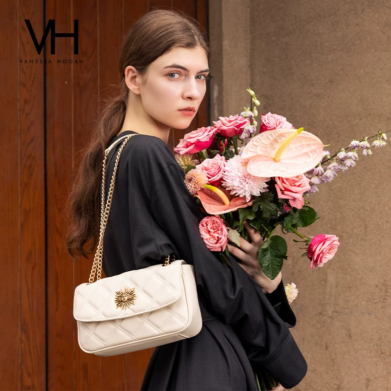 VANESSA HOGAN VH女包茵然软包系列时尚太阳神斜挎包菱格链条腋下包高级感单肩包 399元 - 86线报