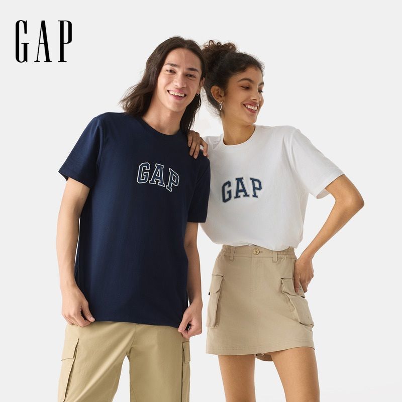 Gap男女装纯棉字母logo短袖T恤 44.1元 - 美泡泡