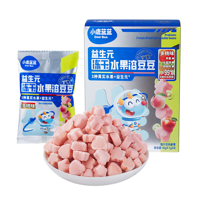 小鹿蓝蓝高钙水果酸奶溶豆多桃味1盒4小袋 6.46元 - 线报酷