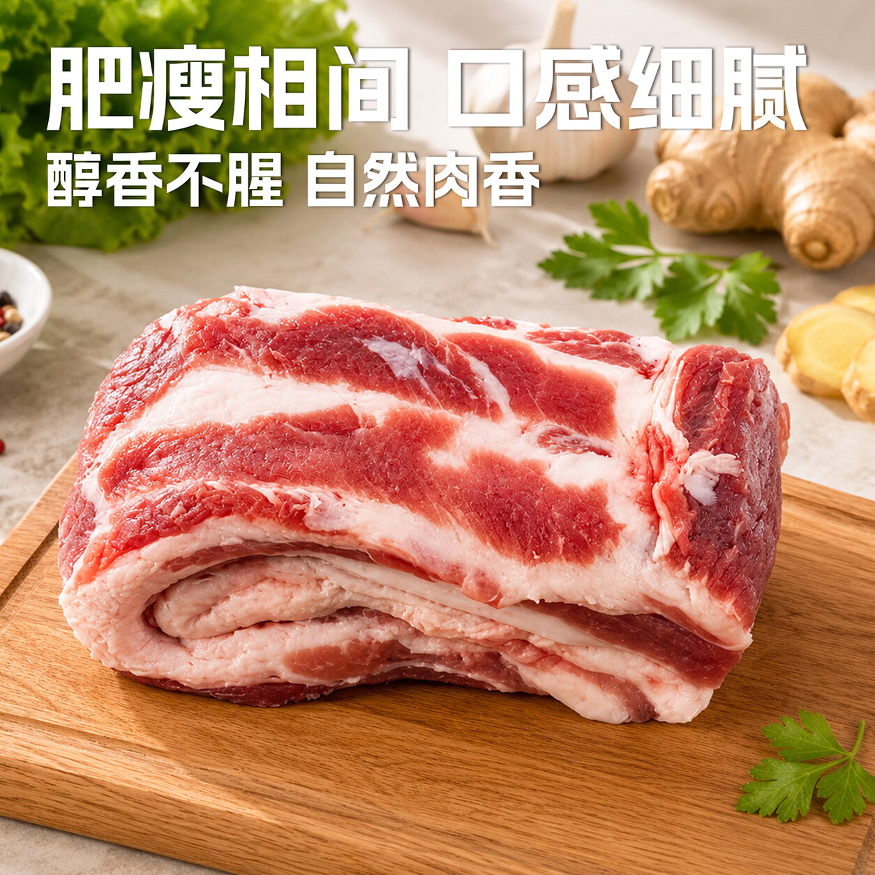 鲜京采去皮猪五花肉净重10斤2斤*5小包 需买2件 99元 - 折送网