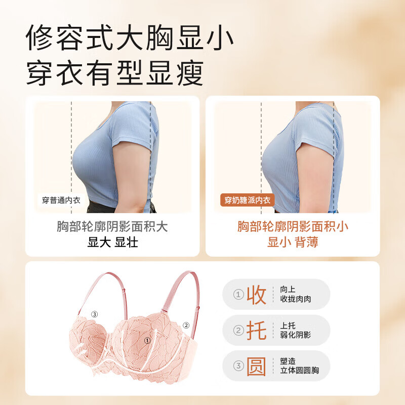 奶糖派叶漫圆圆杯撞色肩带可拆卸内衣 79.5元 - 86线报
