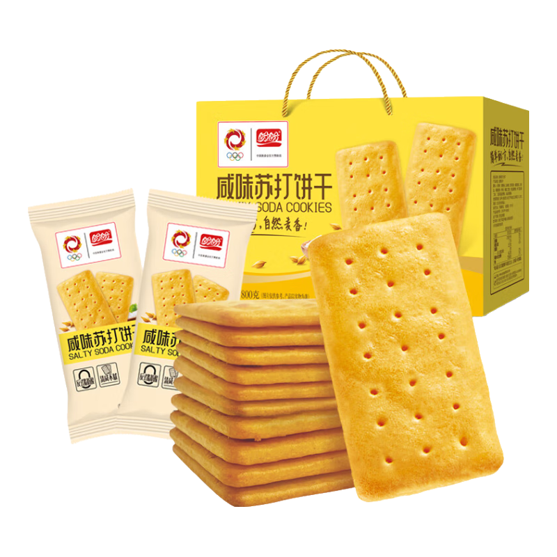 盼盼悠点咸味苏打饼干800g礼盒装 10.9元 - 线报酷