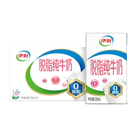微信小程序：伊利 脱脂纯牛奶 250ml×16盒 25.18元（需凑单、需首购） 图片 1