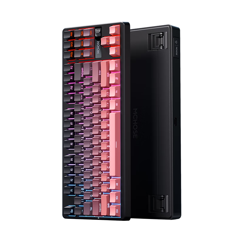 迈从G87V2三模旋钮无线机械键盘黑莓粉紫云轴 179.35元 - 86线报 迈从G87V2三模旋钮无线机械键盘黑莓粉紫云轴 179.35元 - 86线报