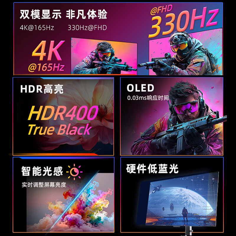 KTC G32P5S 4K 165Hz OLED电竞显示器 3019.2元 - 86线报