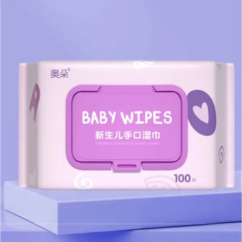 婴儿手口湿巾纸 加厚珍珠纹 1大包 100抽  1.5元 包邮 图片 1
