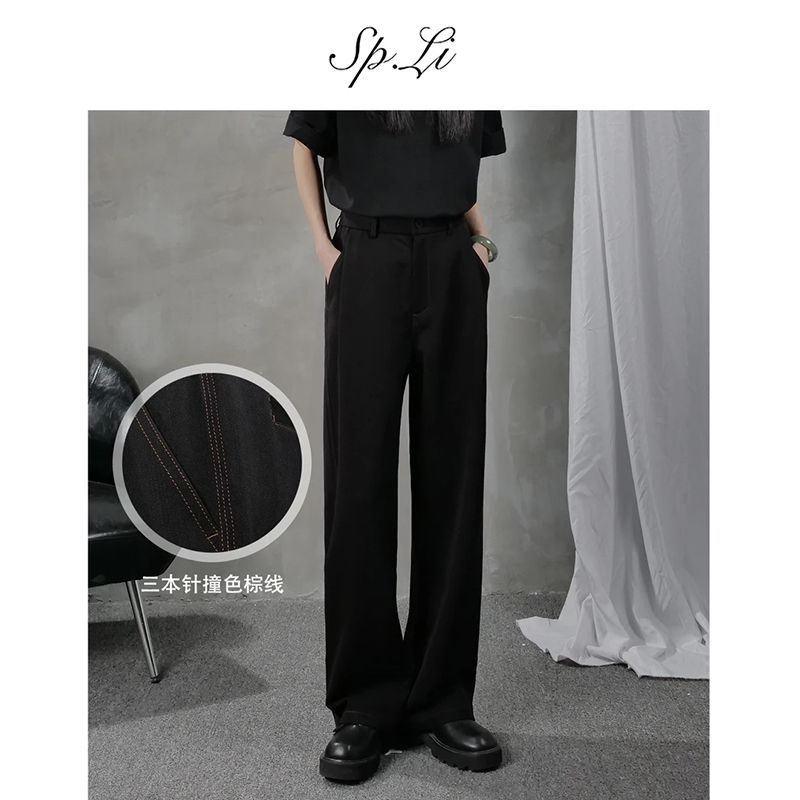 SP.LI SPLi男士直筒阔腿西装裤 105.9元 - 线报酷