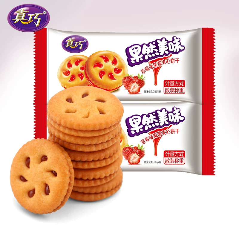真巧果然美味果酱夹心饼干草莓味500g 13.12元 - 86线报 真巧果然美味果酱夹心饼干草莓味500g 13.12元 - 86线报
