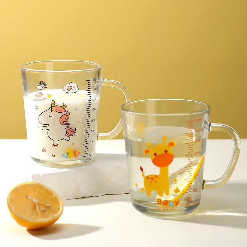 京东儿童家用水杯刻度学生耐热吸管早餐杯奶粉杯微波炉玻璃杯子牛奶杯 牛奶杯杯子+盖+吸管 6.98元 - 86线报