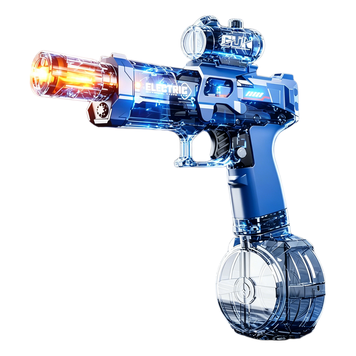 糖米自动连发电动水枪玩具幻光爆闪水枪冰晶蓝含1电池 10.8元 - 86线报