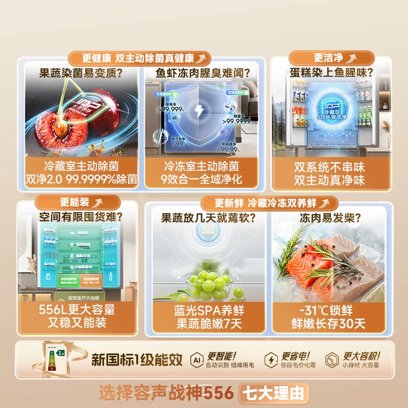 容声战神系列556L双系统风冷法式门冰箱 2999元 - 86线报