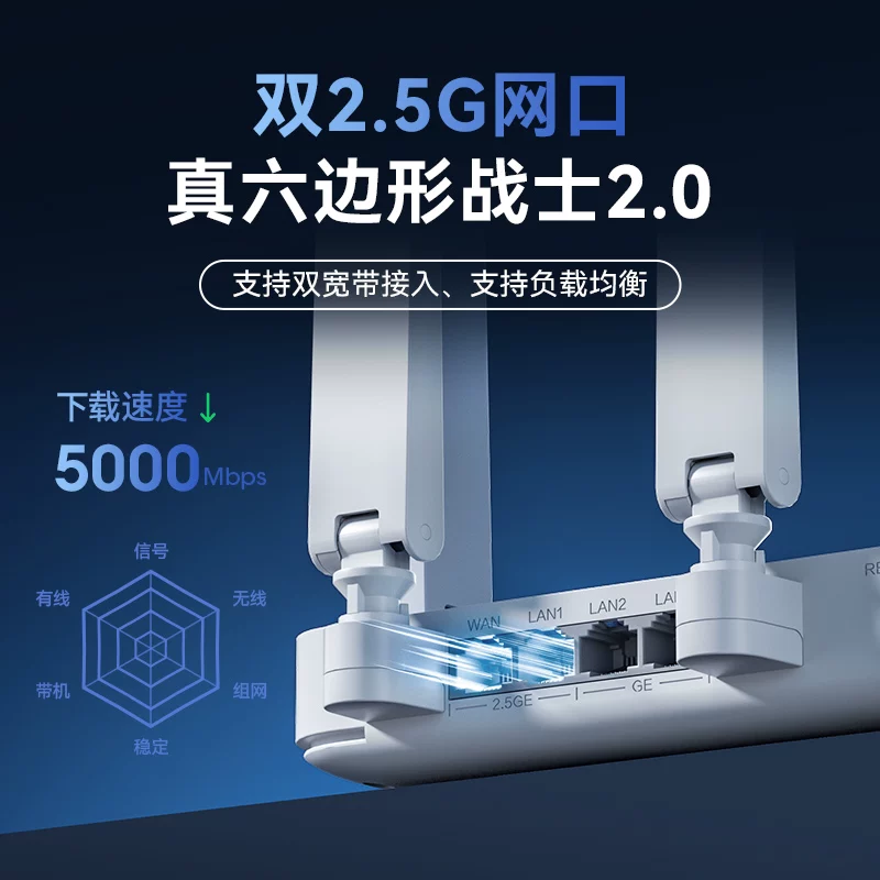 中兴巡天BE5100Pro+无线路由器 155.57元 - 线报酷