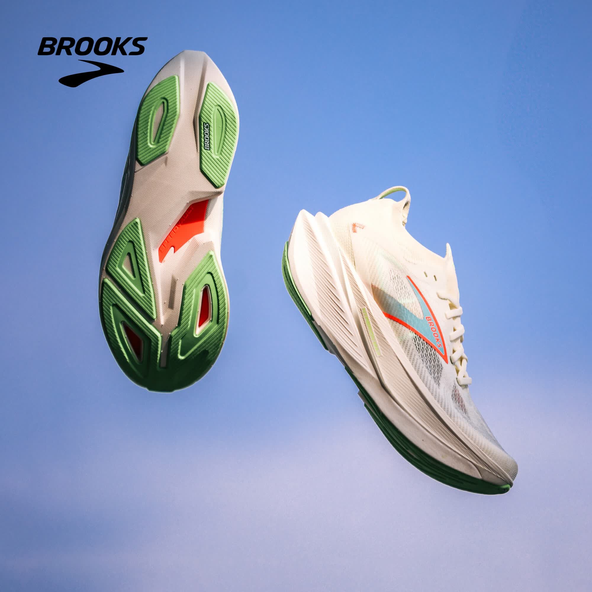 BROOKS Hyperion Max 烈风3跑鞋男子专业训练跑步鞋椰奶色/壁虎绿/陶土粉橙 - 86线报