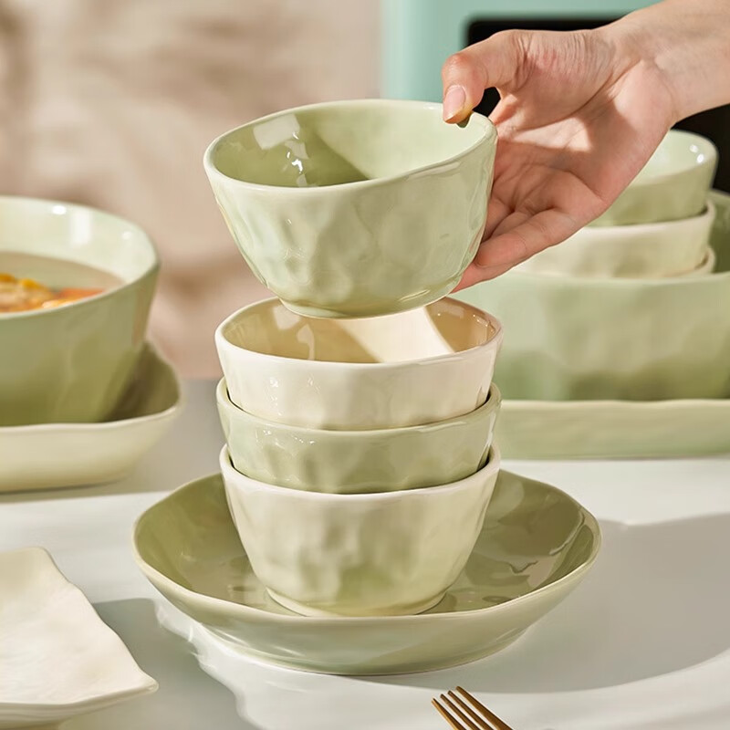 佩尔森奶油风陶瓷米饭碗4.75英寸4件套 10.9元 - 86线报 佩尔森奶油风陶瓷米饭碗4.75英寸4件套 10.9元 - 86线报