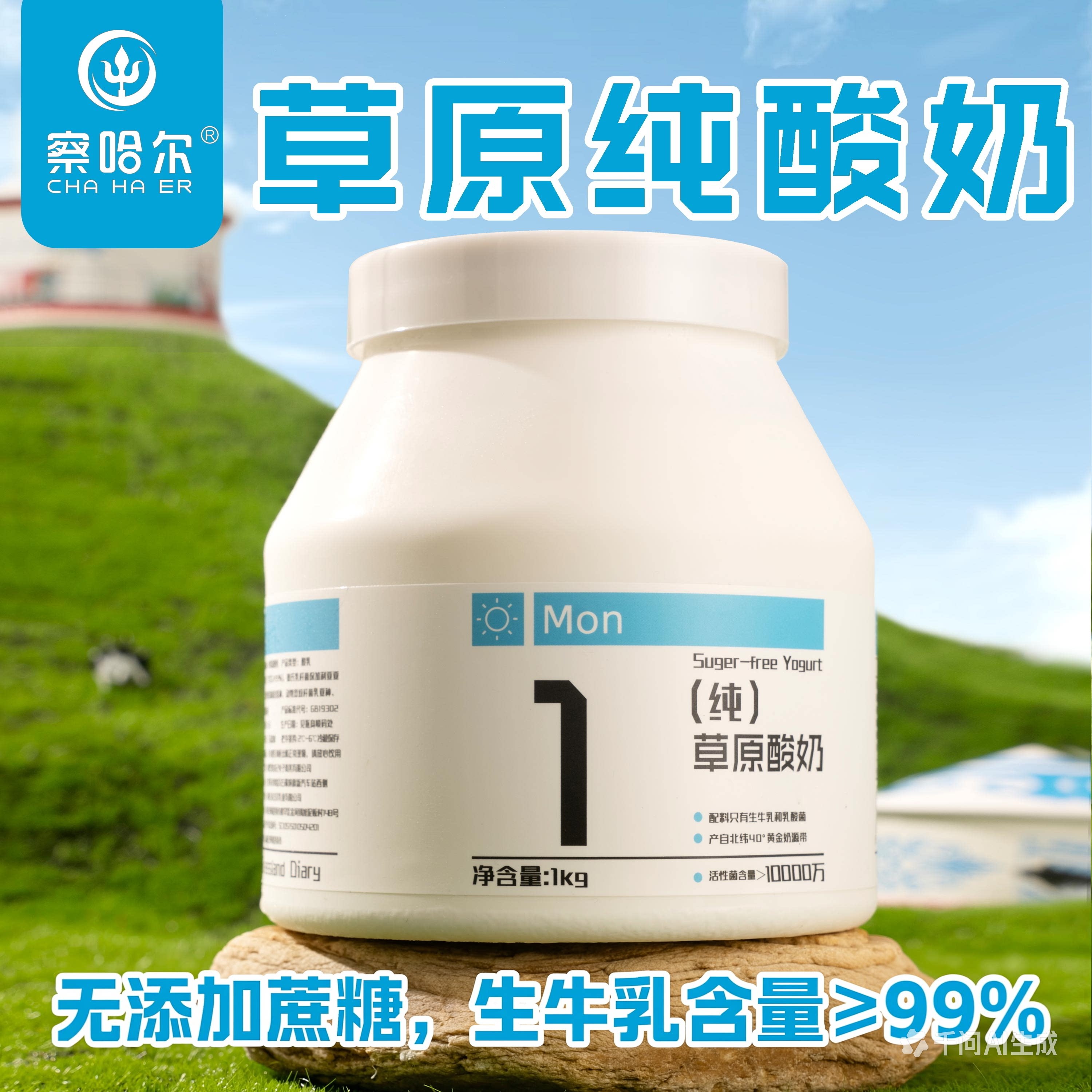 察哈尔内蒙古纯酸奶家庭装低温酸奶桶早餐营养酸奶碗内蒙古直发 14.12元 - 86线报