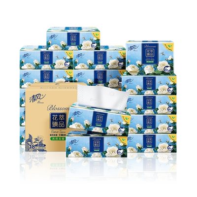 清风丝柔花萃抽纸4层加厚80抽18包 17.9元 - 86线报 清风丝柔花萃抽纸4层加厚80抽18包 17.9元 - 86线报