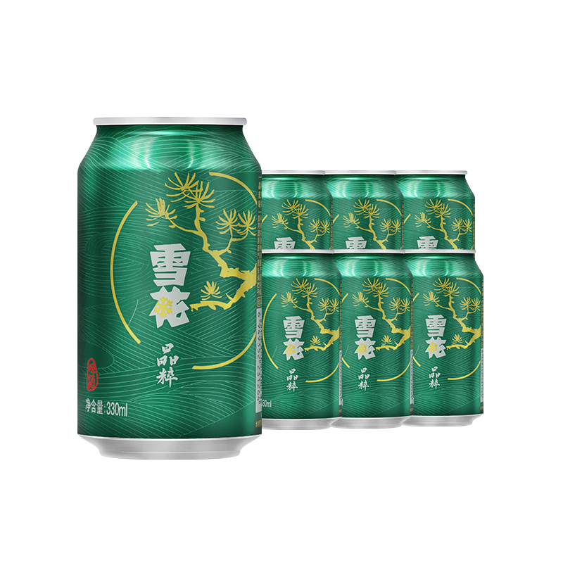 雪花啤酒晶粹8度罐装330ml×6罐 9.9元 - 86线报