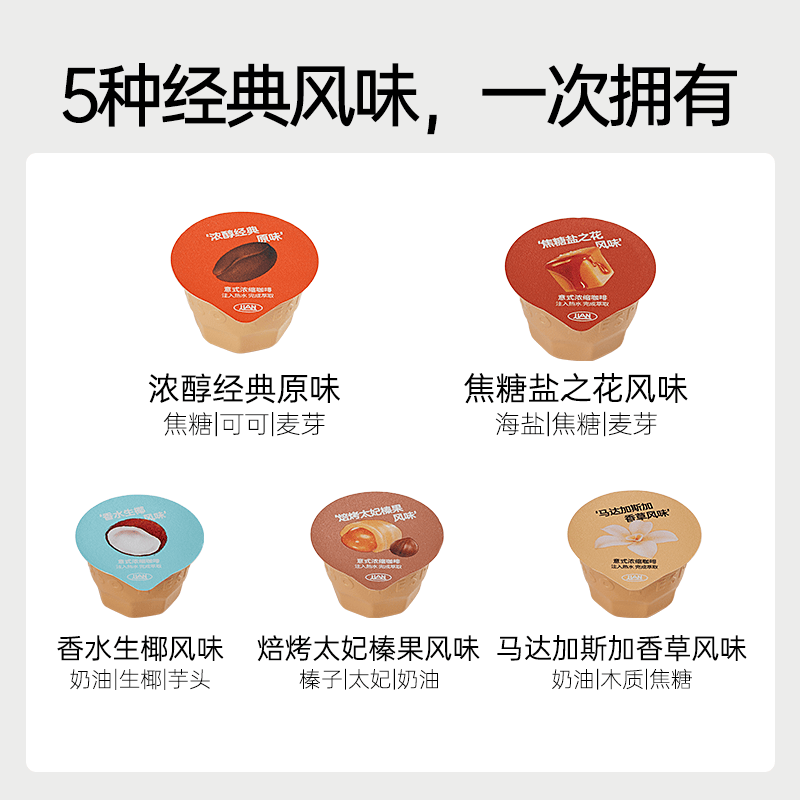 连咖啡每日鲜萃意式浓缩黑咖啡速溶咖啡粉试饮装五种风味混合2g*5颗 6.63元 - 86线报