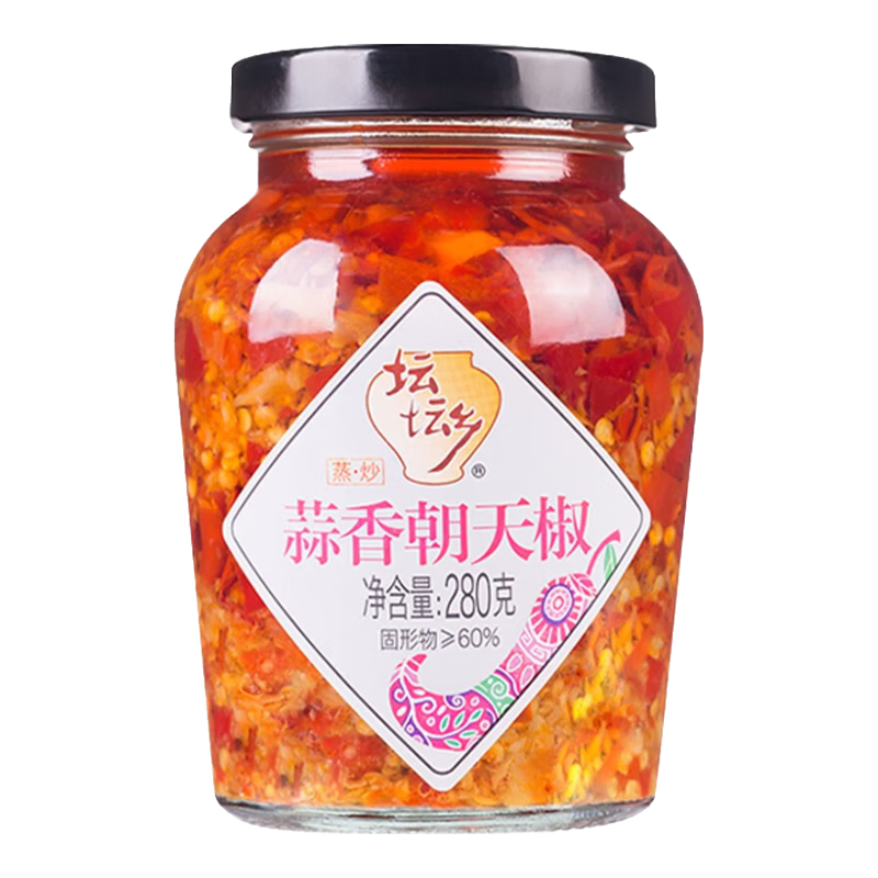 坛坛乡蒜香朝天椒辣椒酱280g 6.49元 - 86线报
