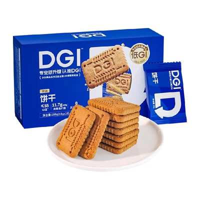 DGI低GI无蔗糖全麦粗粮饼干原味180g*1盒 15.52元 - 86线报