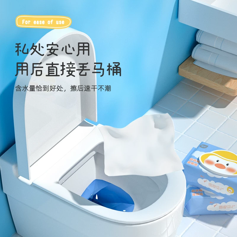 植护湿厕纸家用实惠装女生专用擦屁股湿巾纸孕妇洁厕纸卫生湿纸巾 13.9元 - 线报酷