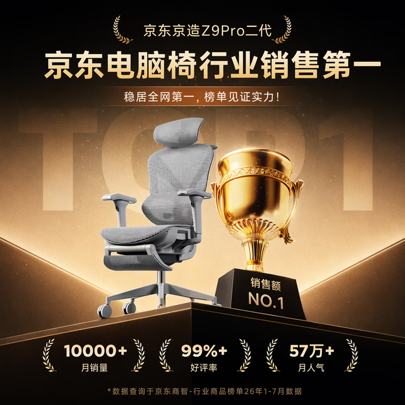 京东京造Z9Pro二代人体工学电脑椅灰色 602.52元 - 86线报