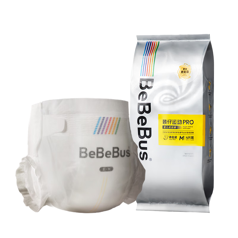 bebebus装仔Pro纸尿裤M码4片 3.9元 - 86线报