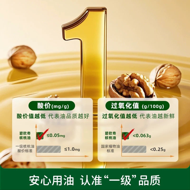 碧欧奇100%特级核桃油250ml低温冷榨宝宝辅食搭配用油宝宝营养佐餐油热炒 27.9元 - 线报酷