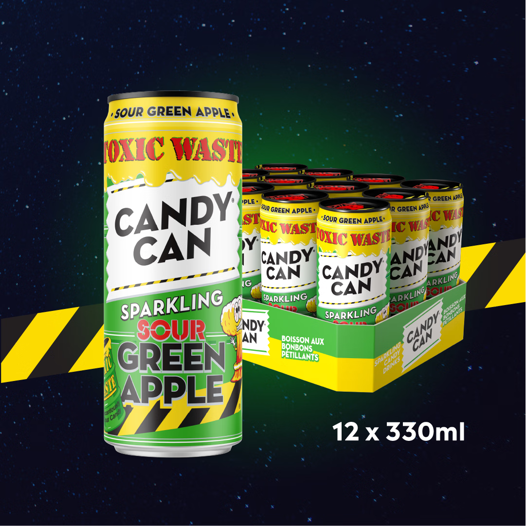 CANDY CAN X ToxicWaste青苹果汽水整箱330ml*12 28.05元 - 86线报