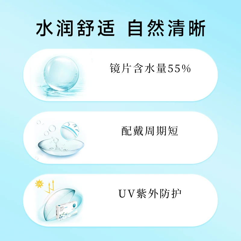 库博倍明视倍新月抛透明隐形眼镜2片 18.1元 - 86线报