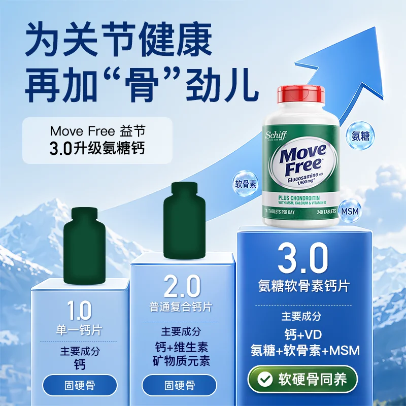 益节五合一氨糖钙维骨力软骨素高钙氨糖240粒 231.9元 - 86线报
