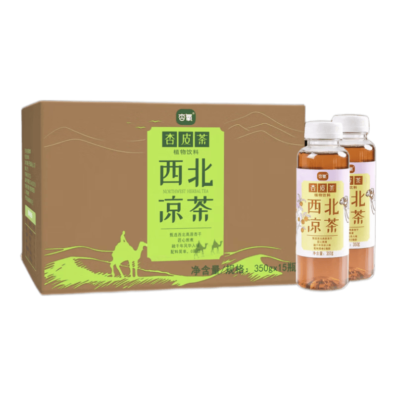 杏氧西北凉茶杏皮茶植物饮料350g*15瓶 17.9元 - 86线报