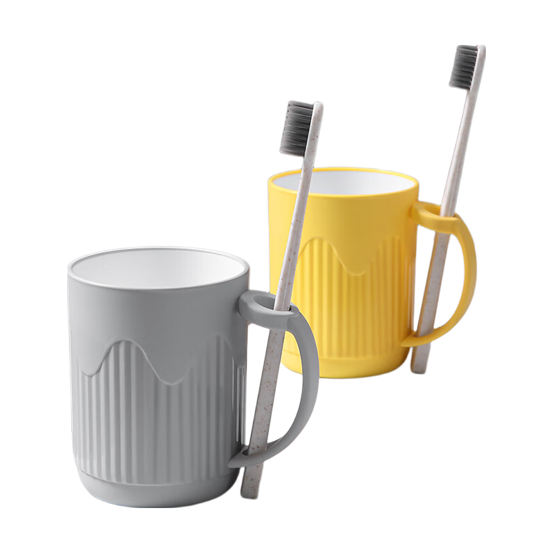 美丽雅漱口杯牙刷杯带插槽条纹口杯1个装 1.9元 - 86线报