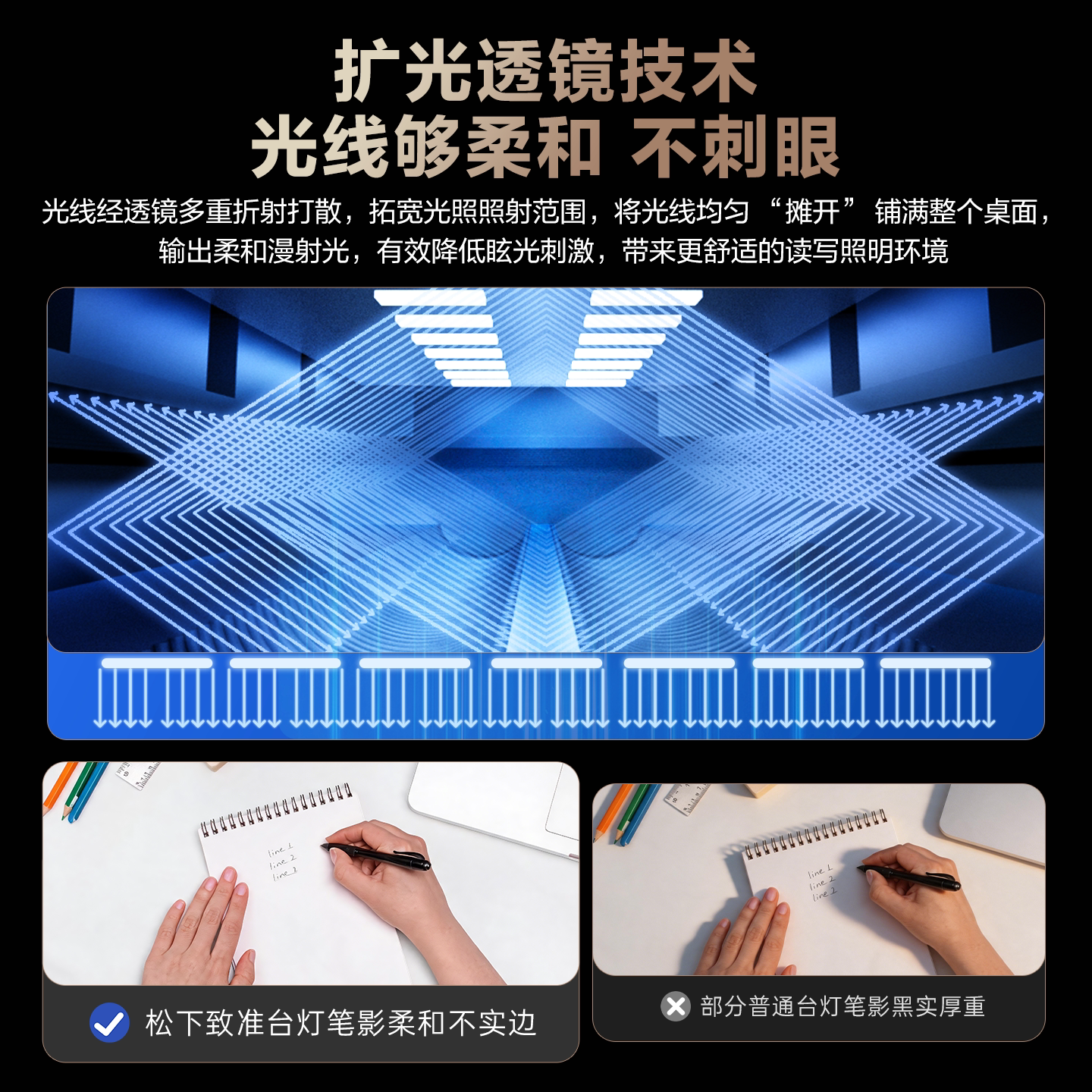 松下致准智能护眼阅读台灯HHLT0668D骑士黑 789元 - 线报酷