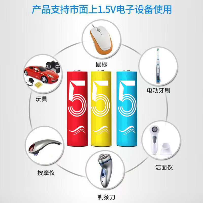 彩虹电池5号和7号AA计算器钟表玩具七号碳性电池1.5v电池五号7号电池8个装 1.1元 - 86线报
