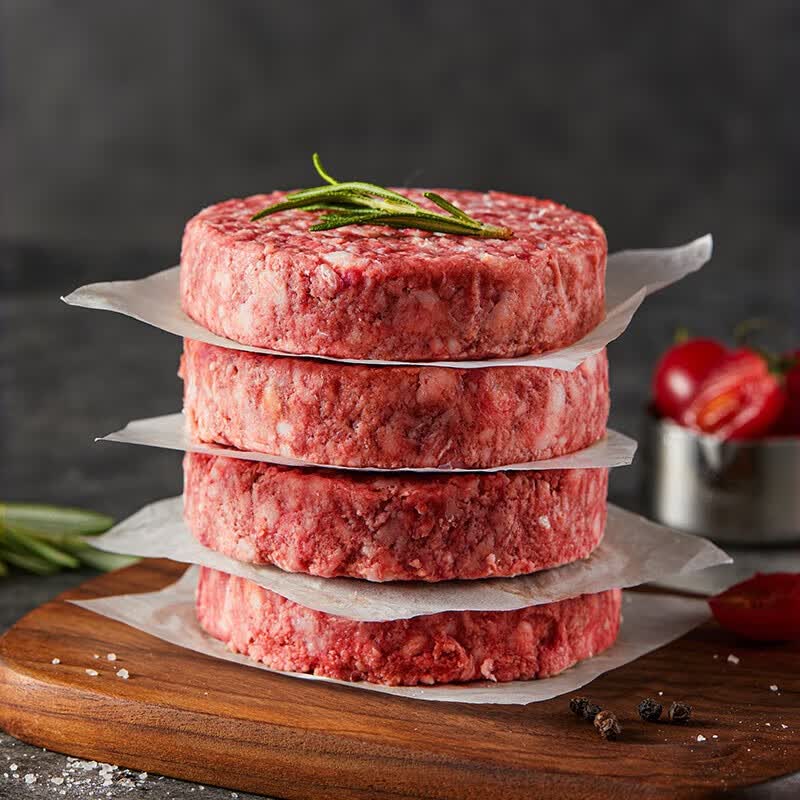 游牧御品谷饲牛肉饼汉堡肉8片1.6斤 29.9元 - 线报酷