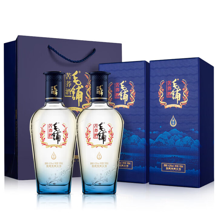 毛铺尊享苦荞酒黑荞酒体42.8度500mL2瓶 218元 - 86线报
