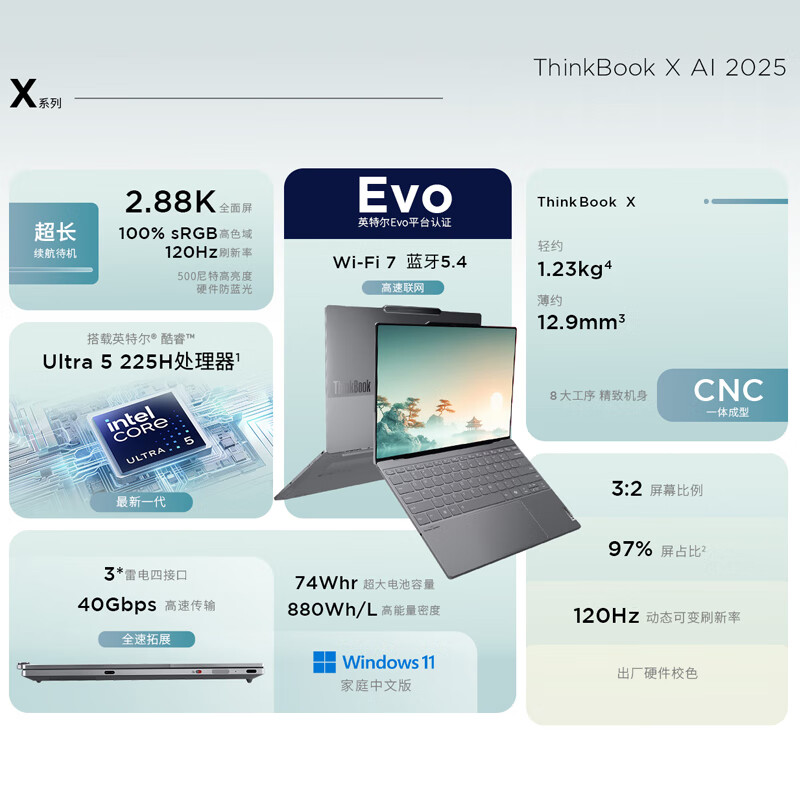 ThinkPad ThinkBook X 2025二代酷睿版 13.5英寸 轻薄本 灰色 - 线报酷
