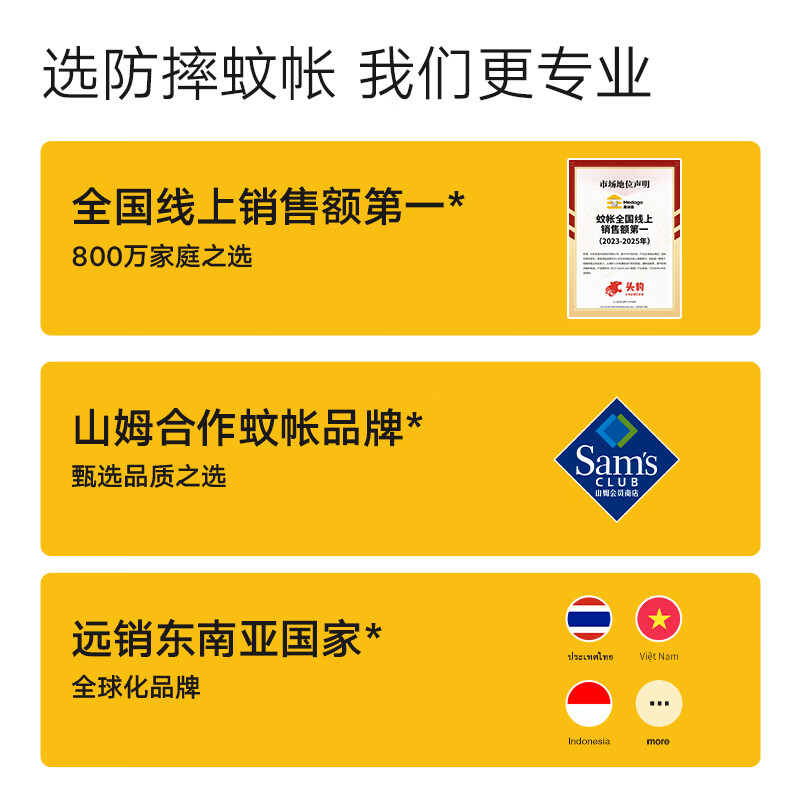美朵嘉2026家用卧室婴儿防摔蚊帐围栏全底1.8米浅蓝 270.21元 - 线报酷