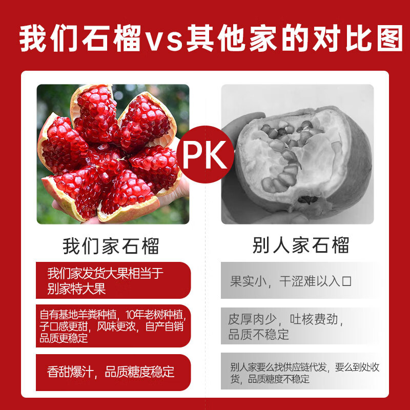 京觅四川会理突尼斯软籽石榴4.5斤净重单果300g-400g水果源头直发 17.6元 - 86线报