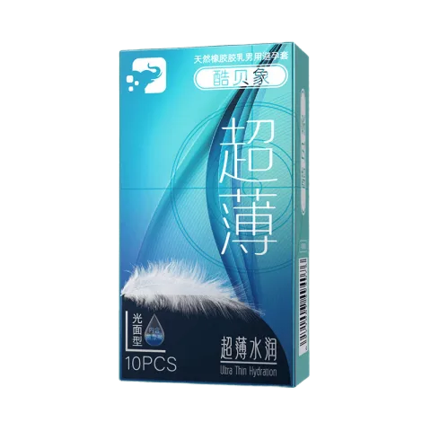 酷贝象乐潮 超薄裸入玻尿酸避孕套 水润超薄10只 2.01元 图片 1