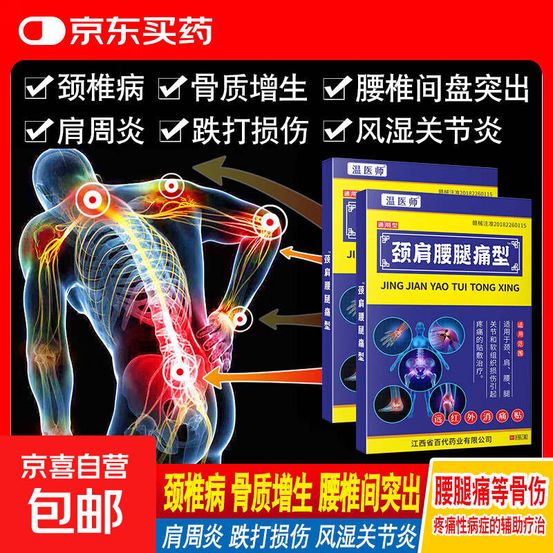 颈肩腰腿痛骨性关节骨头疼痛腰肌劳损镇痛膏肩周炎颈椎膏贴一盒8贴 1.99元 - 86线报