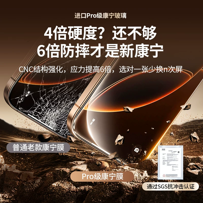 绿联康宁膜AR抗反射手机膜适用苹果全系列防摔无黑边 35.9元 - 清风线报